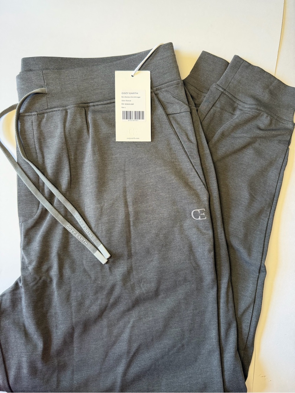 Cozy Earth Men's Gray Bamboo Ultra Soft Jogger